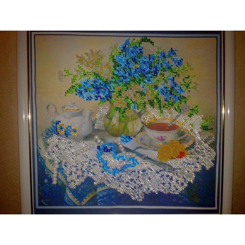 Main Bead Embroidery Kit Forget-me-nots