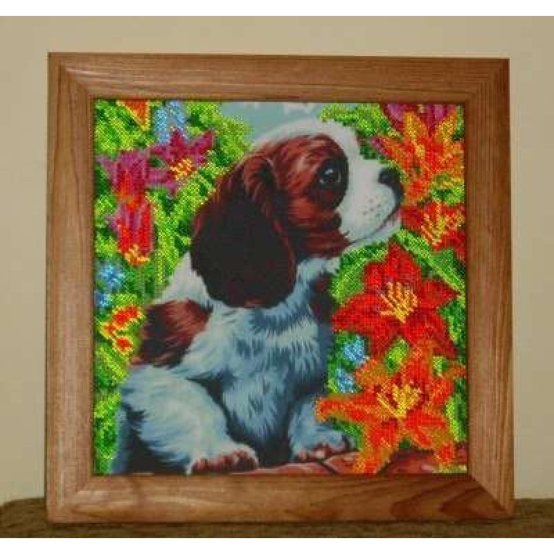 Charts on artistic canvas Puppy