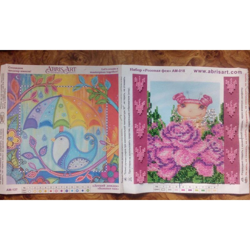 Mini Bead embroidery kit Rose fairy