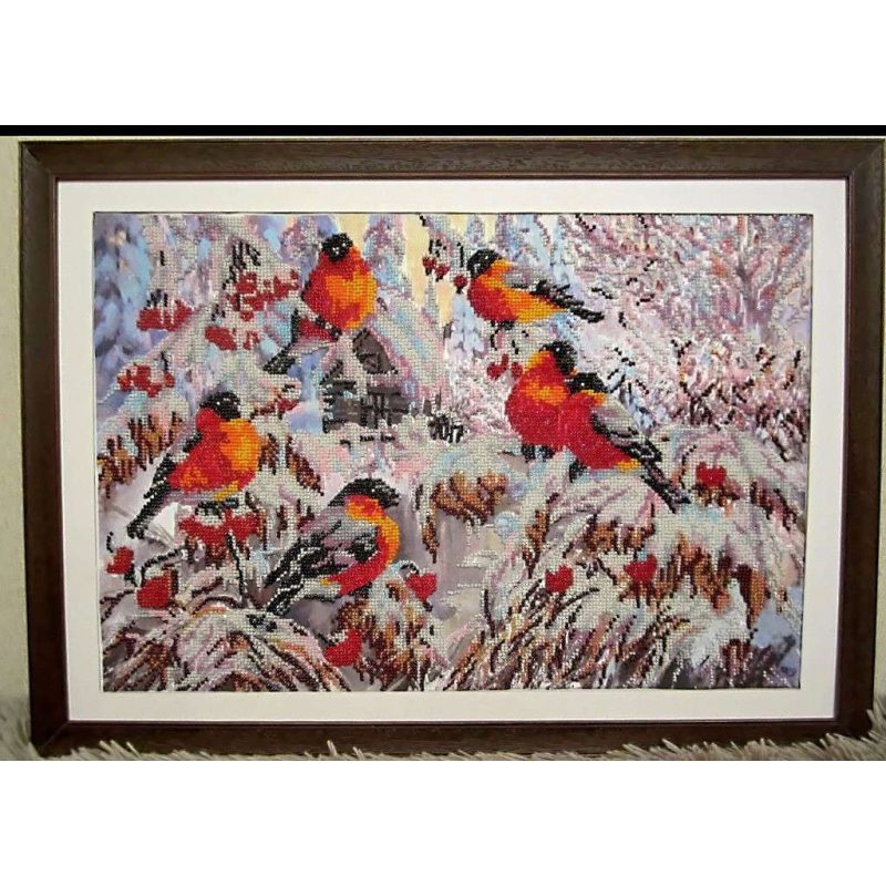 Main Bead Embroidery Kit Bullfinches