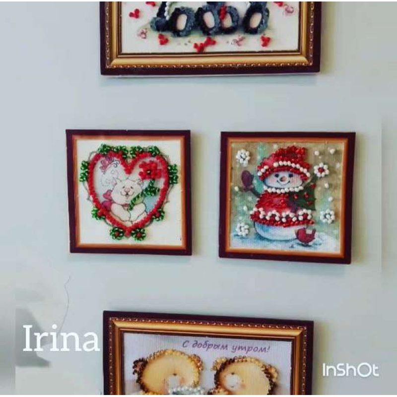Mini Magnets Bead embroidery kit I give you a flower