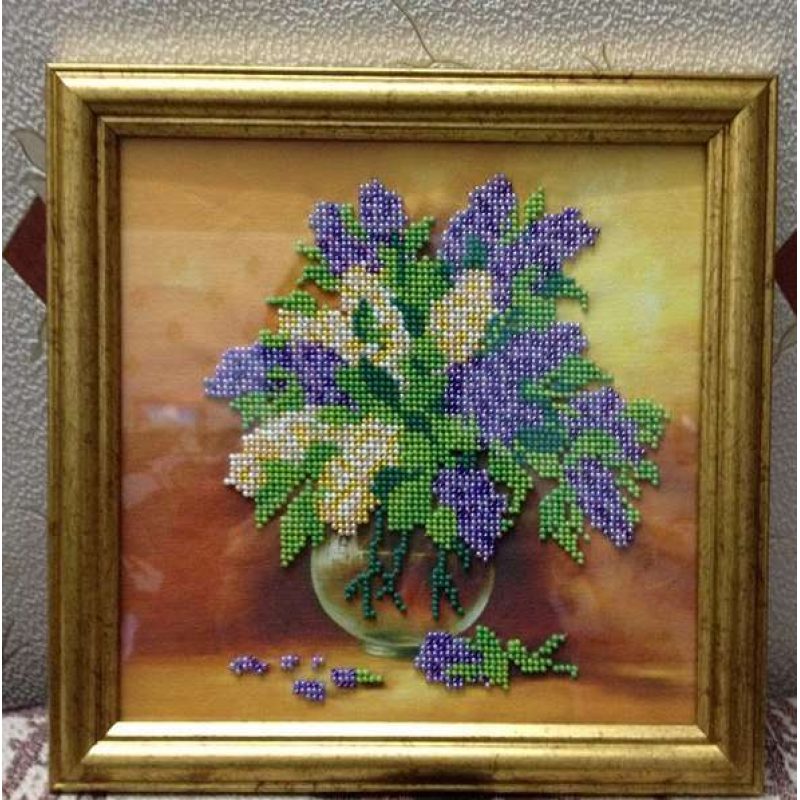 Charts on artistic canvas Lilac