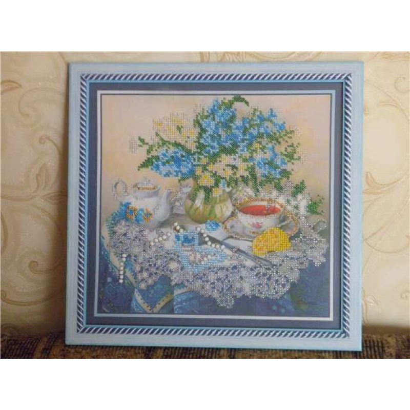 Main Bead Embroidery Kit Forget-me-nots