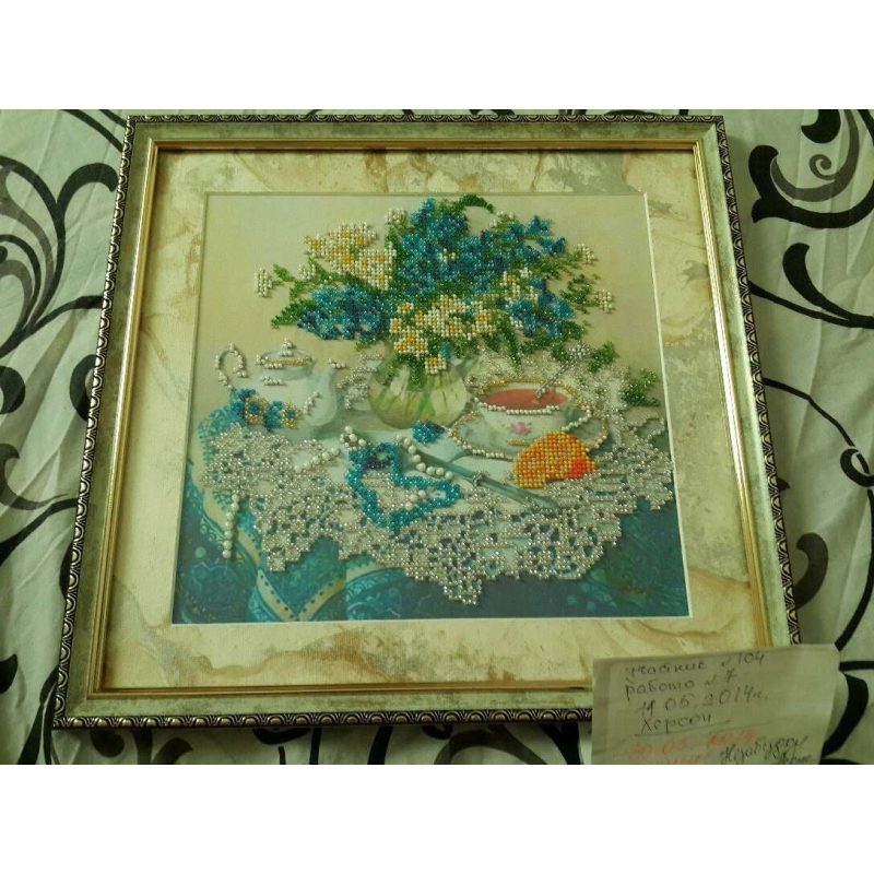 Main Bead Embroidery Kit Forget-me-nots