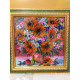 Charts on artistic canvas Sunflowers still-life