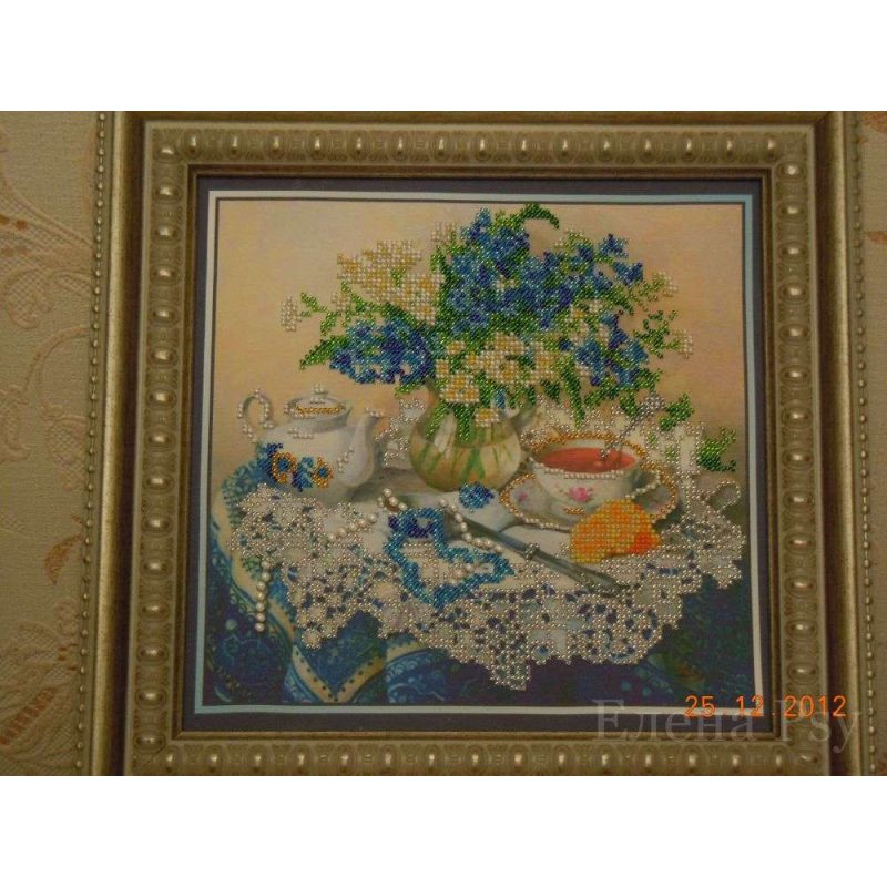Main Bead Embroidery Kit Forget-me-nots