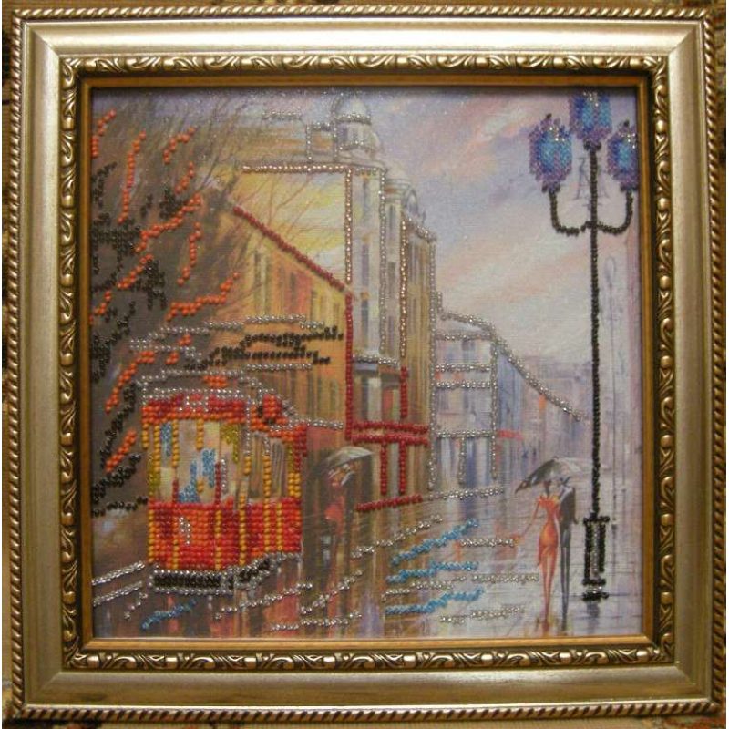 Charts on artistic canvas Rainy Evening