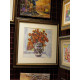 Charts on artistic canvas Carpathian flowers