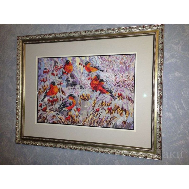 Main Bead Embroidery Kit Bullfinches