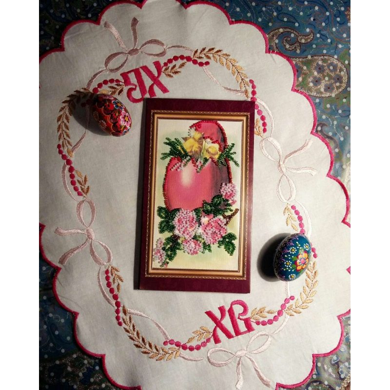 Postcard Bead embroidery kit Easter – 5