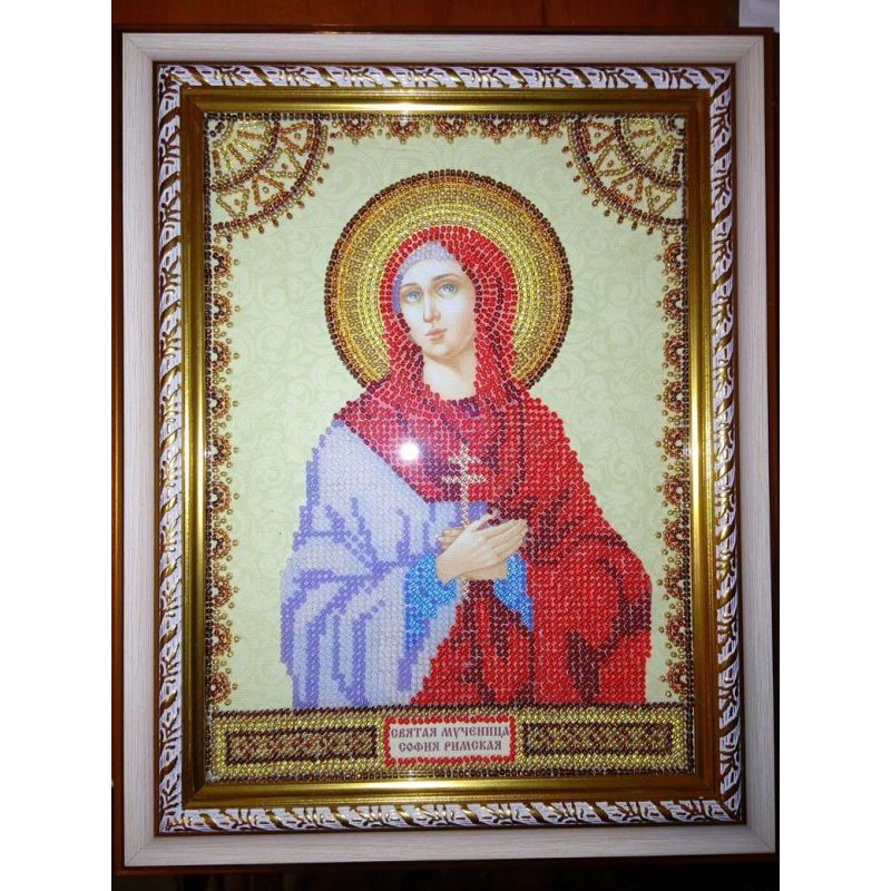 Icon's charts on artistic canvas St. Sophia