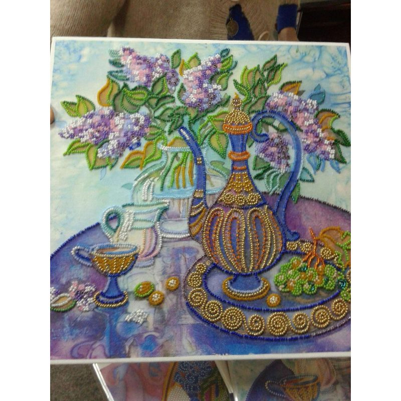 Charts on artistic canvas Cobalt