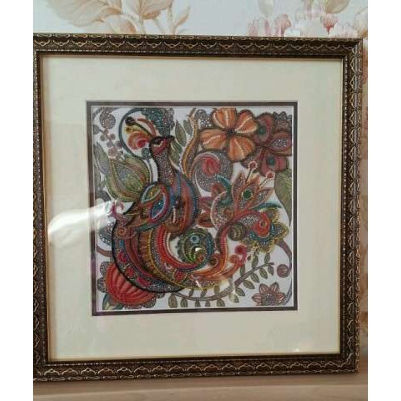 Charts on artistic canvas Fairy tale bird