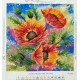 Charts on artistic canvas Watercolor poppies