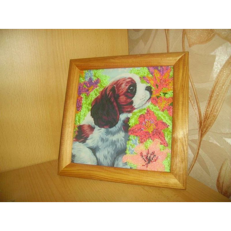 Charts on artistic canvas Puppy