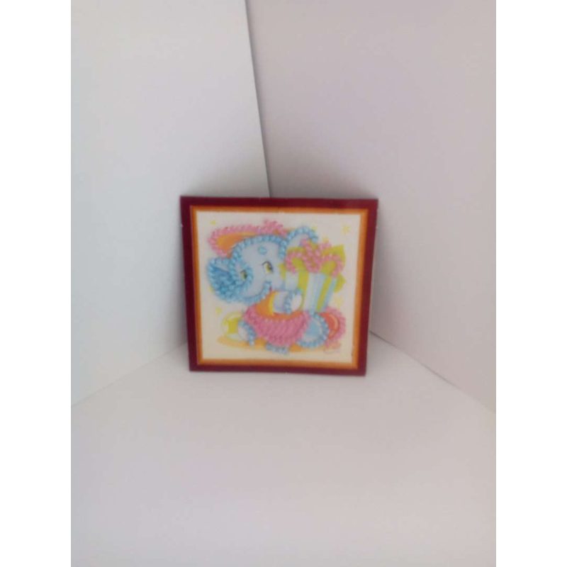 Mini Magnets Bead embroidery kit Baby elephant