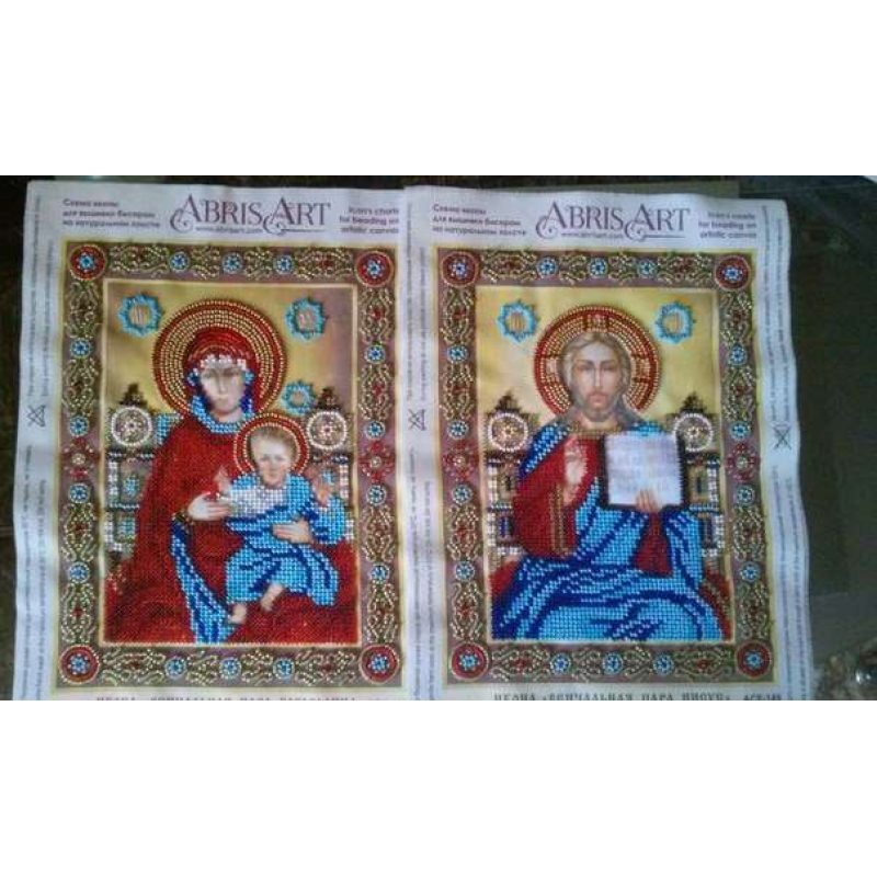 Icon's charts on artistic canvas Wedding Icon – The Holy Mother of God