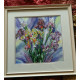 Charts on artistic canvas Aquarelle Irises