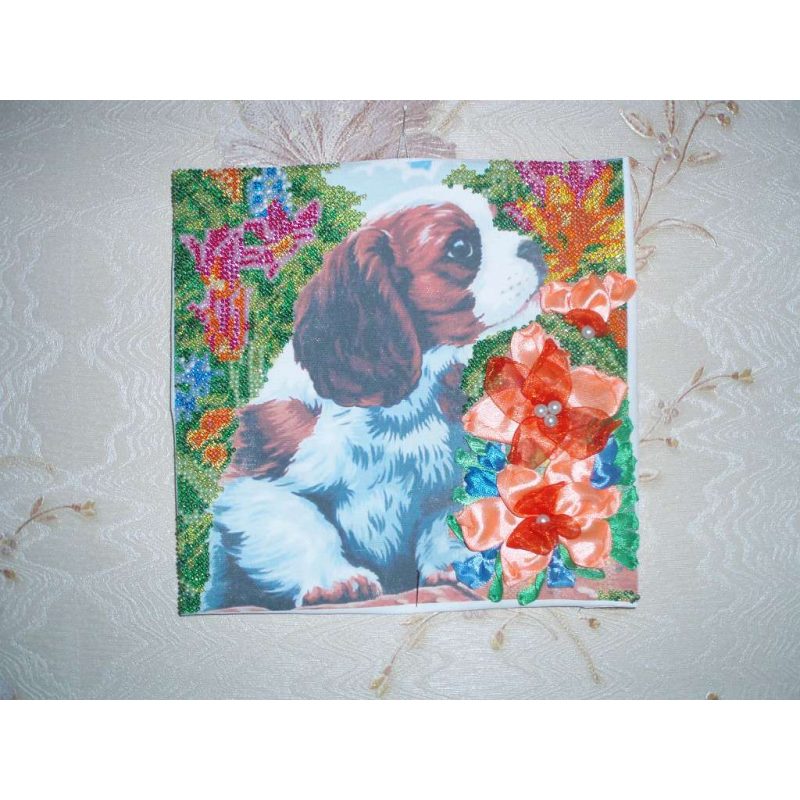 Charts on artistic canvas Puppy