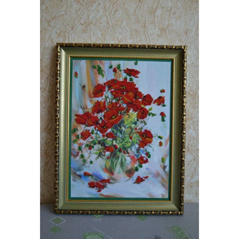 Main Bead Embroidery Kit Poppies