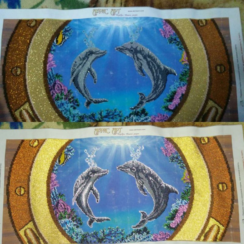 Main Bead Embroidery Kit Dolphins