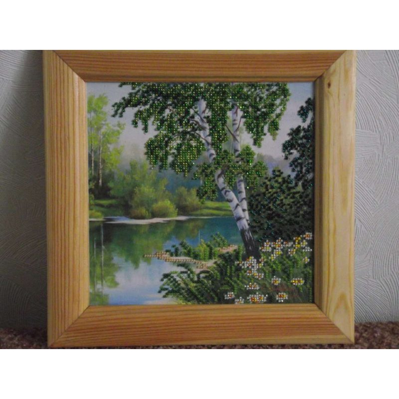 Charts on artistic canvas Birches