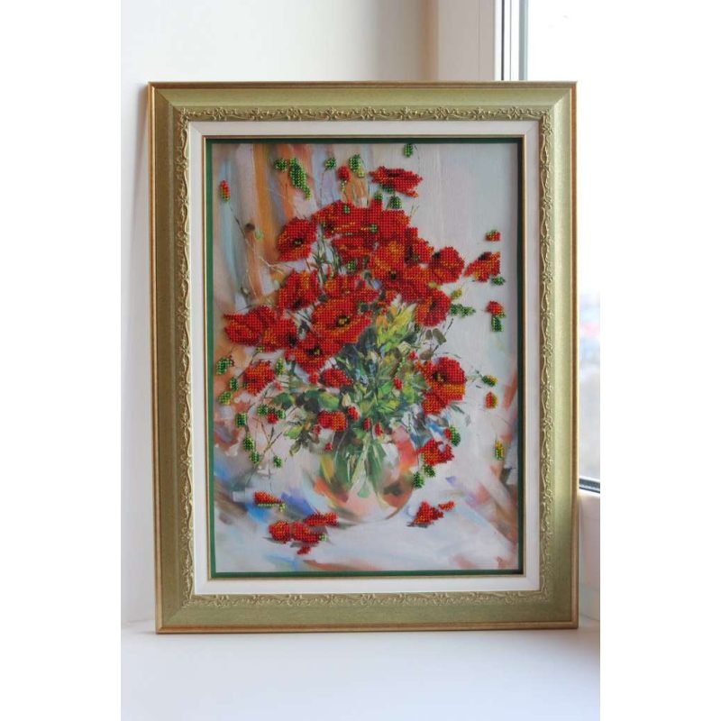 Main Bead Embroidery Kit Poppies