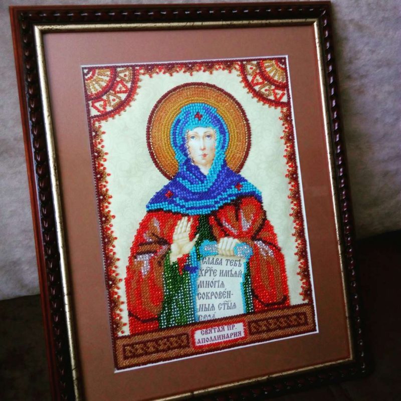 Icon's charts on artistic canvas St. Pauline