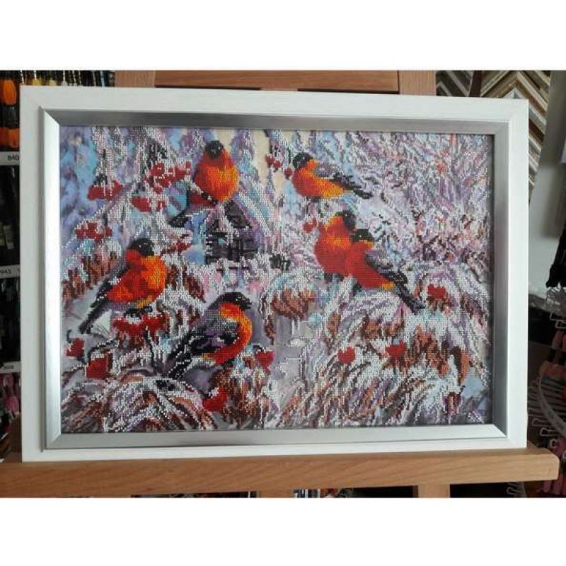 Main Bead Embroidery Kit Bullfinches