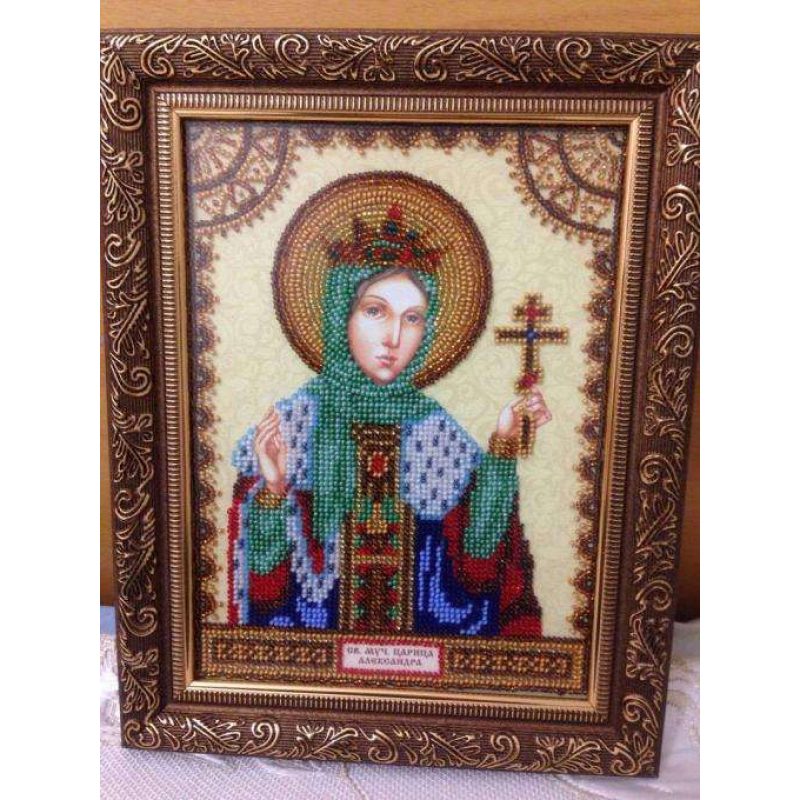 Icon's charts on artistic canvas St. Alexandra