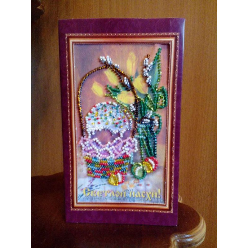 Postcard Bead embroidery kit Easter – 9