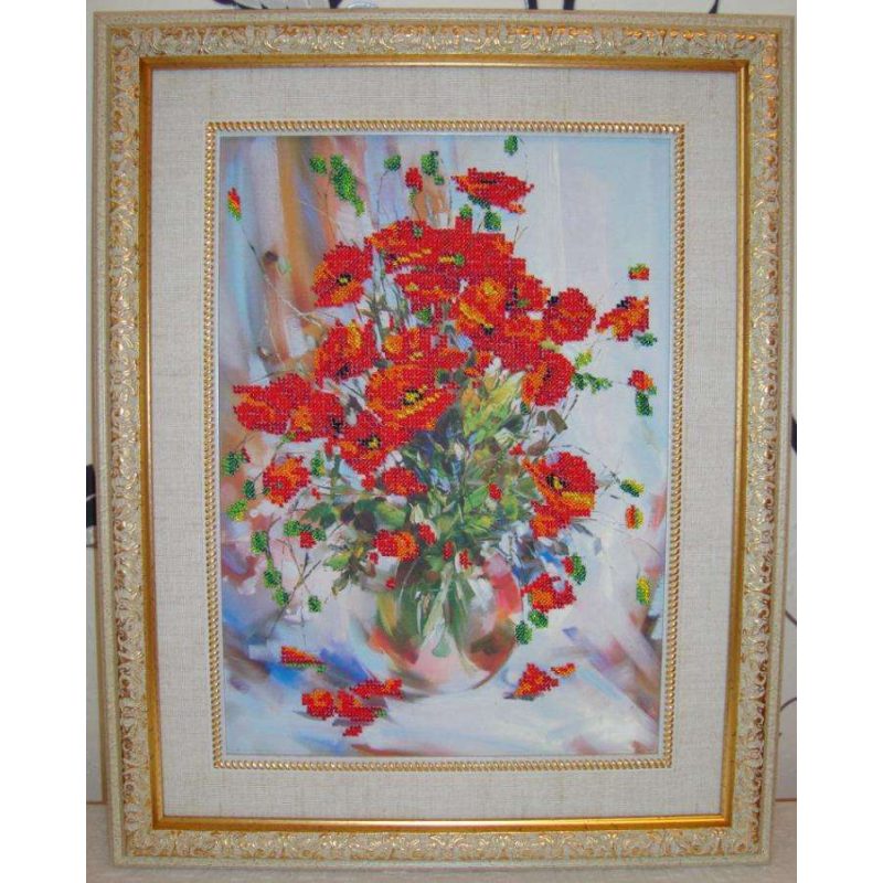 Main Bead Embroidery Kit Poppies
