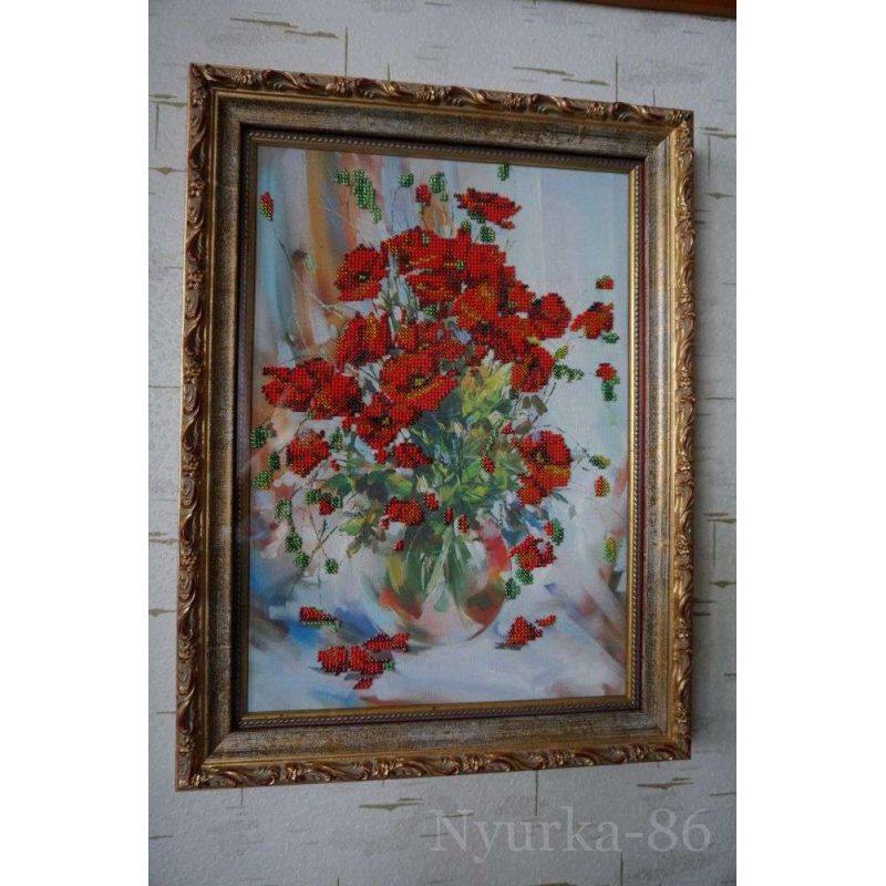 Main Bead Embroidery Kit Poppies