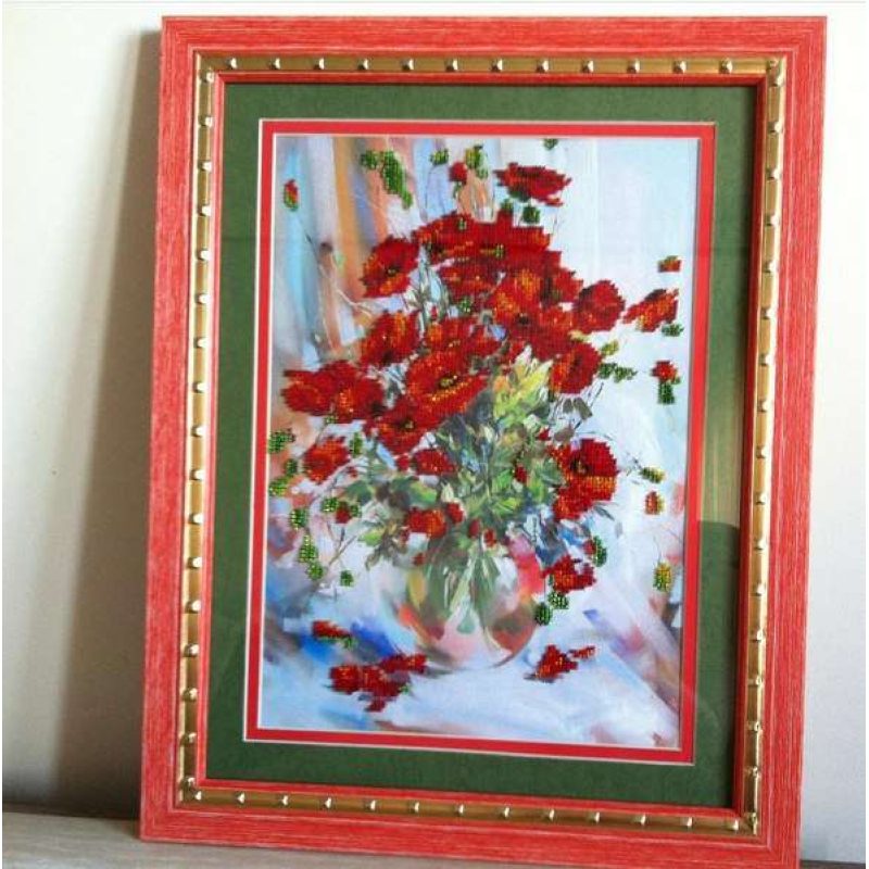 Main Bead Embroidery Kit Poppies
