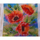 Charts on artistic canvas Watercolor poppies