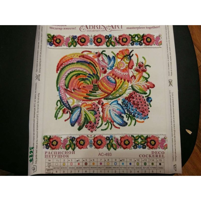 Charts on artistic canvas Deco cockerel