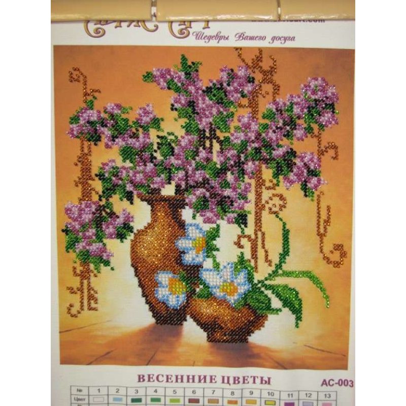 Charts on artistic canvas Spring Flowers