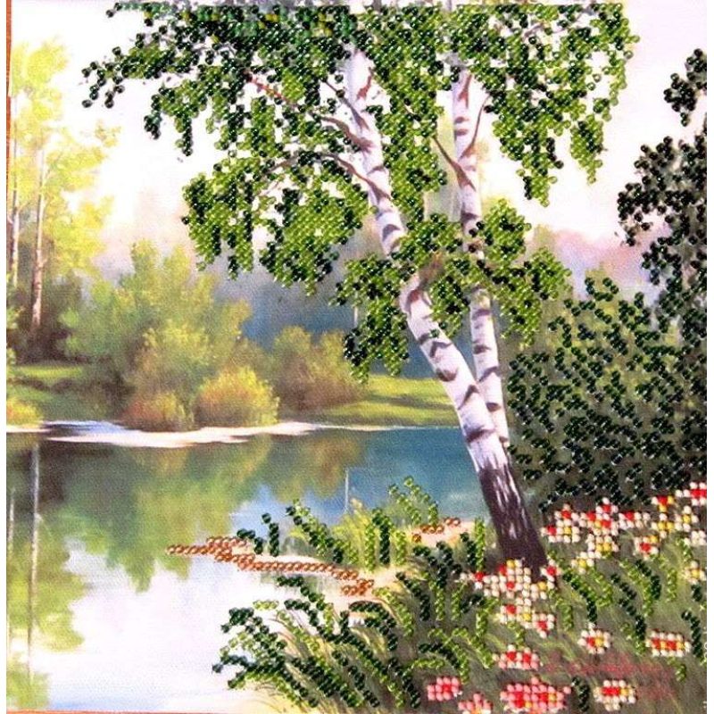 Charts on artistic canvas Birches