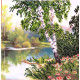 Charts on artistic canvas Birches