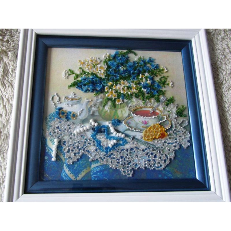 Main Bead Embroidery Kit Forget-me-nots