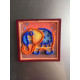 Mini Magnets Bead embroidery kit Orange elephant