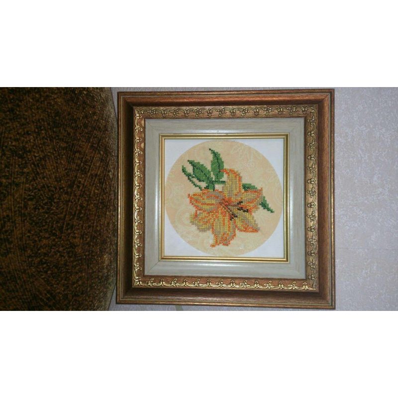 Mini Bead embroidery kit Lily