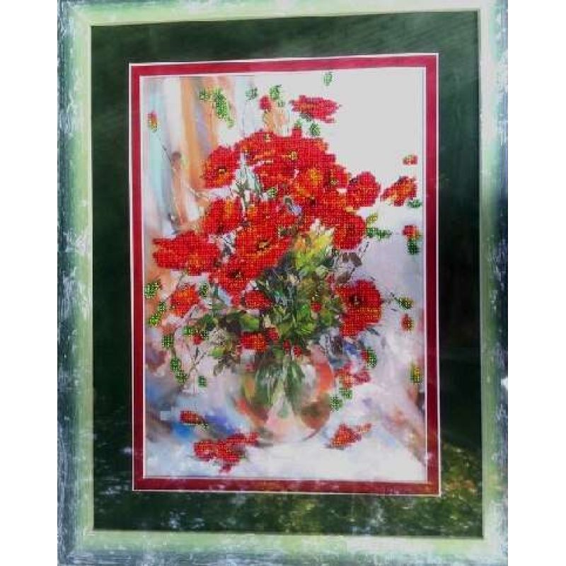 Main Bead Embroidery Kit Poppies
