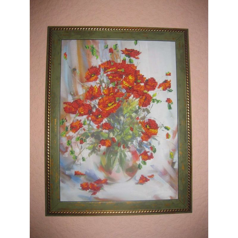 Main Bead Embroidery Kit Poppies