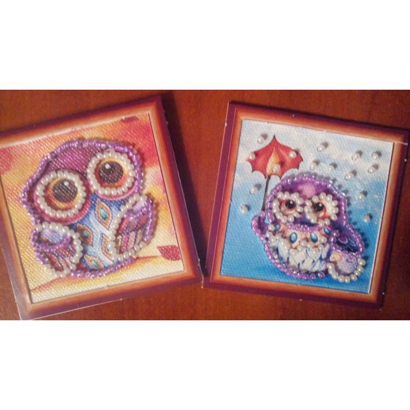 Mini Magnets Bead embroidery kit Owl – 3