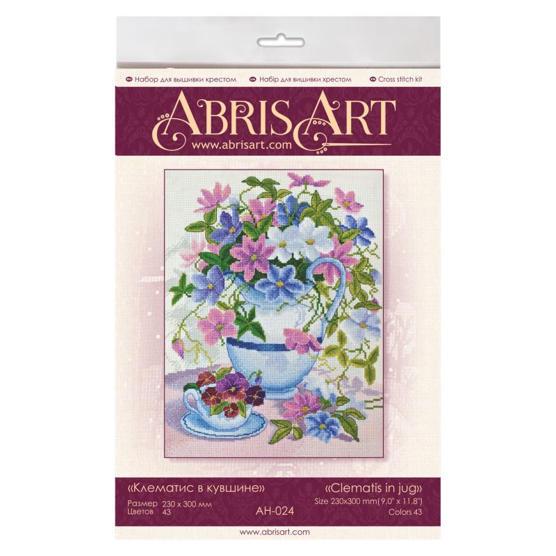 Cross-stitch kits Clematis in jug