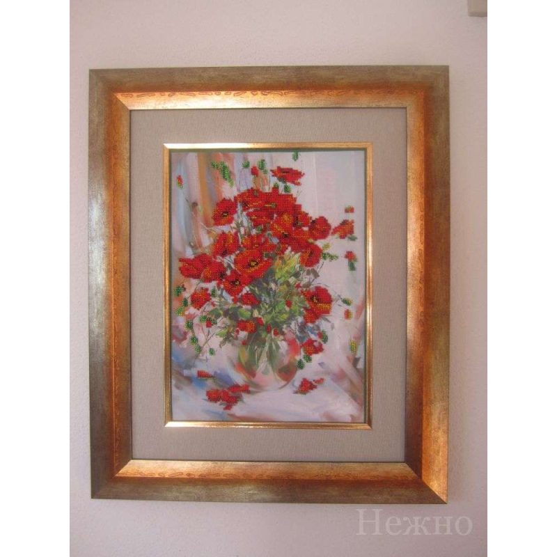 Main Bead Embroidery Kit Poppies