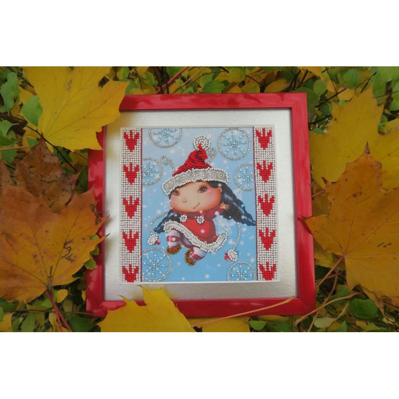Mini Bead embroidery kit Christmas Elf