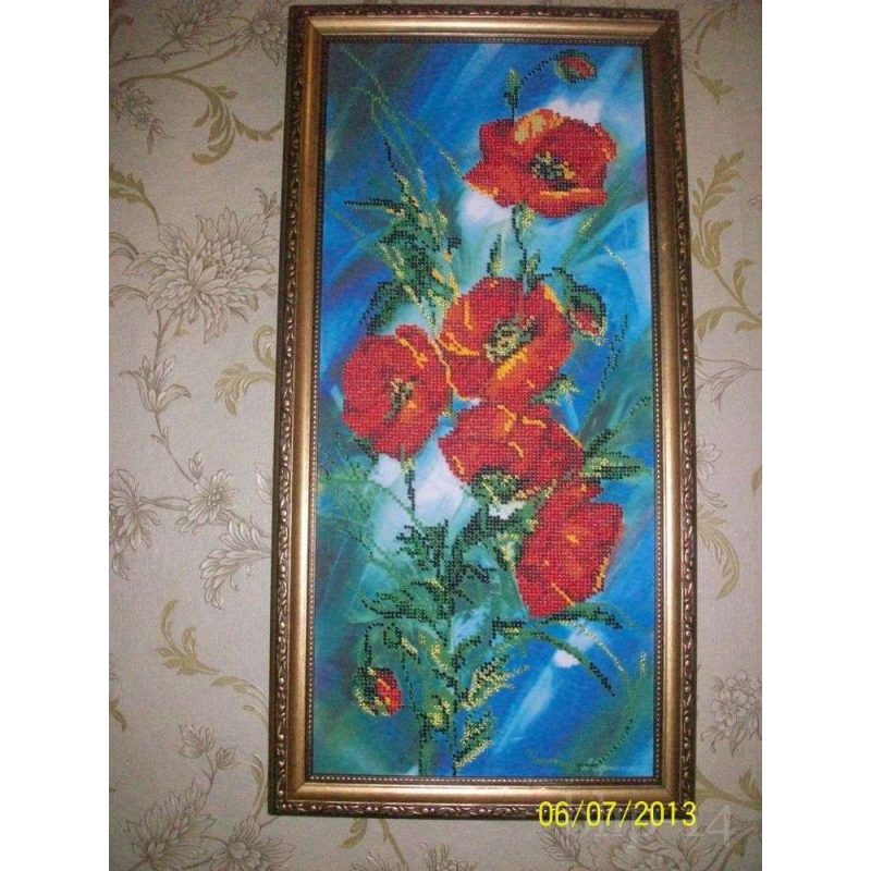 Main Bead Embroidery Kit Poppy dawn