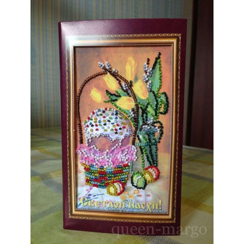 Postcard Bead embroidery kit Easter – 9